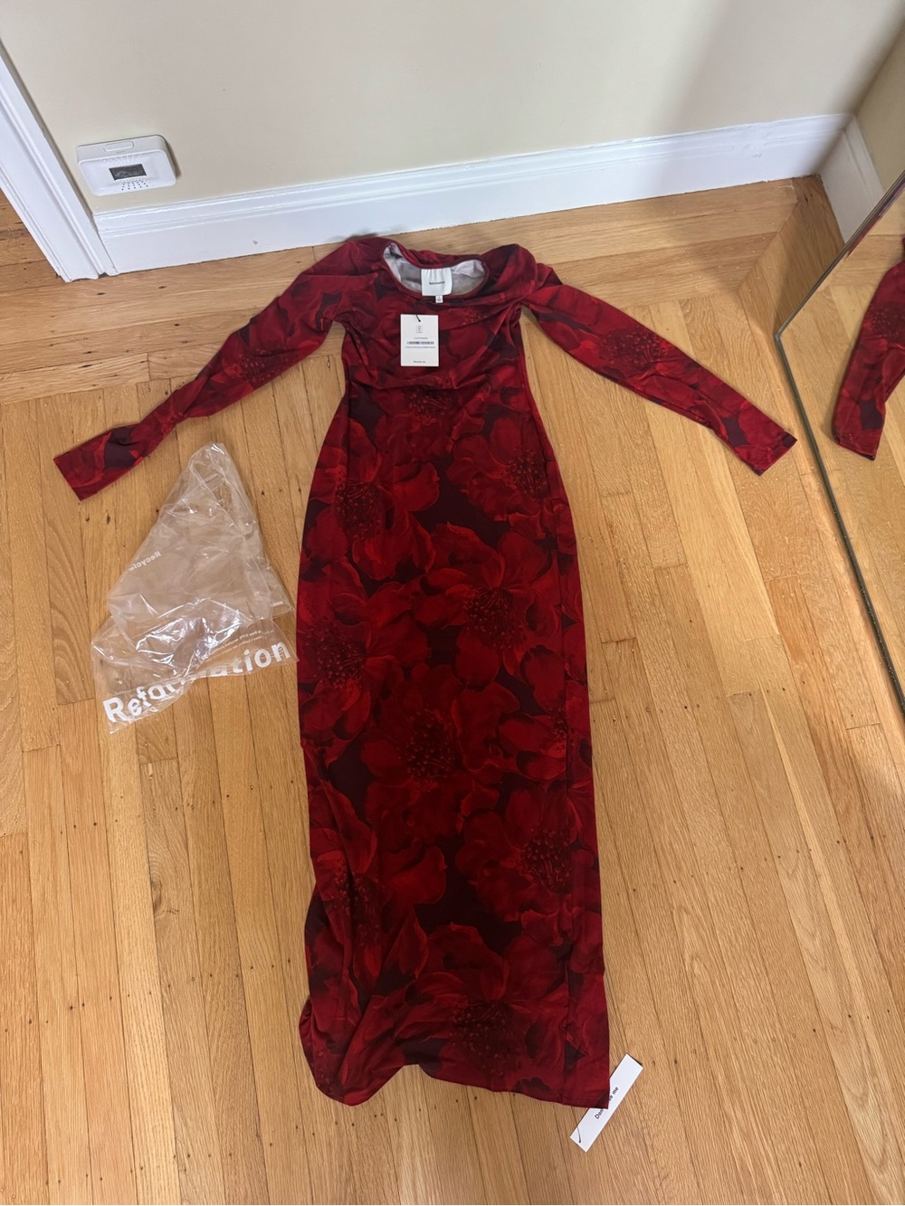 Reformation Tommie Knit Dress Carnelian